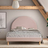 'Moon' Boucle Double Bed Pink by Vipack, available at Bobby Rabbit. Free UK Delivery over £75